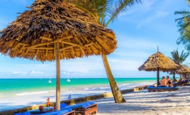 Clean and salty beach beach